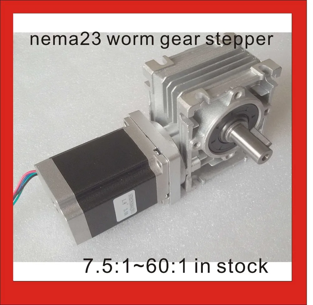 51 801 NEMA23 Worm Gear Stepper Motor RV30 Worm Reducer with NEMA 23