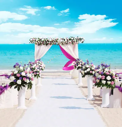 Allenjoy 5*7feet(150*215CM) Romantic beach wedding ...