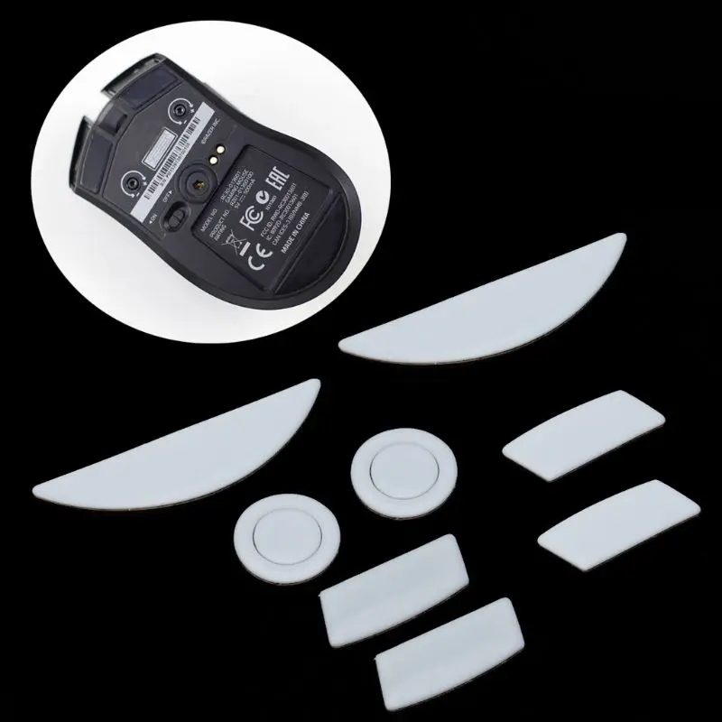 

2 Sets/pack Tiger Gaming Mouse Feet Mouse Skate For Razer Mamba 5G / Mamba 2015 Chroma 5G / Mamba Tournament Edition White Teflo