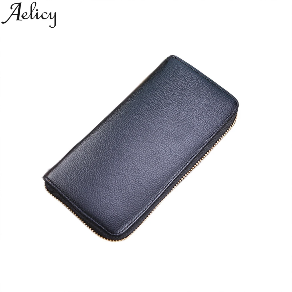 

Aelicy 2019 Fashion NEW Fashion Business Tassel Long Wallet Clutch Bag Men Lichee Pattern Zipper Business Leather Card Holder