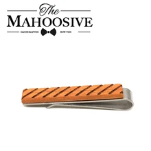 Mahoosy gemelos para hombre camisa Жених винтажный галстук зажимы деревянный галстук, держатель, застежка Запонки мужские