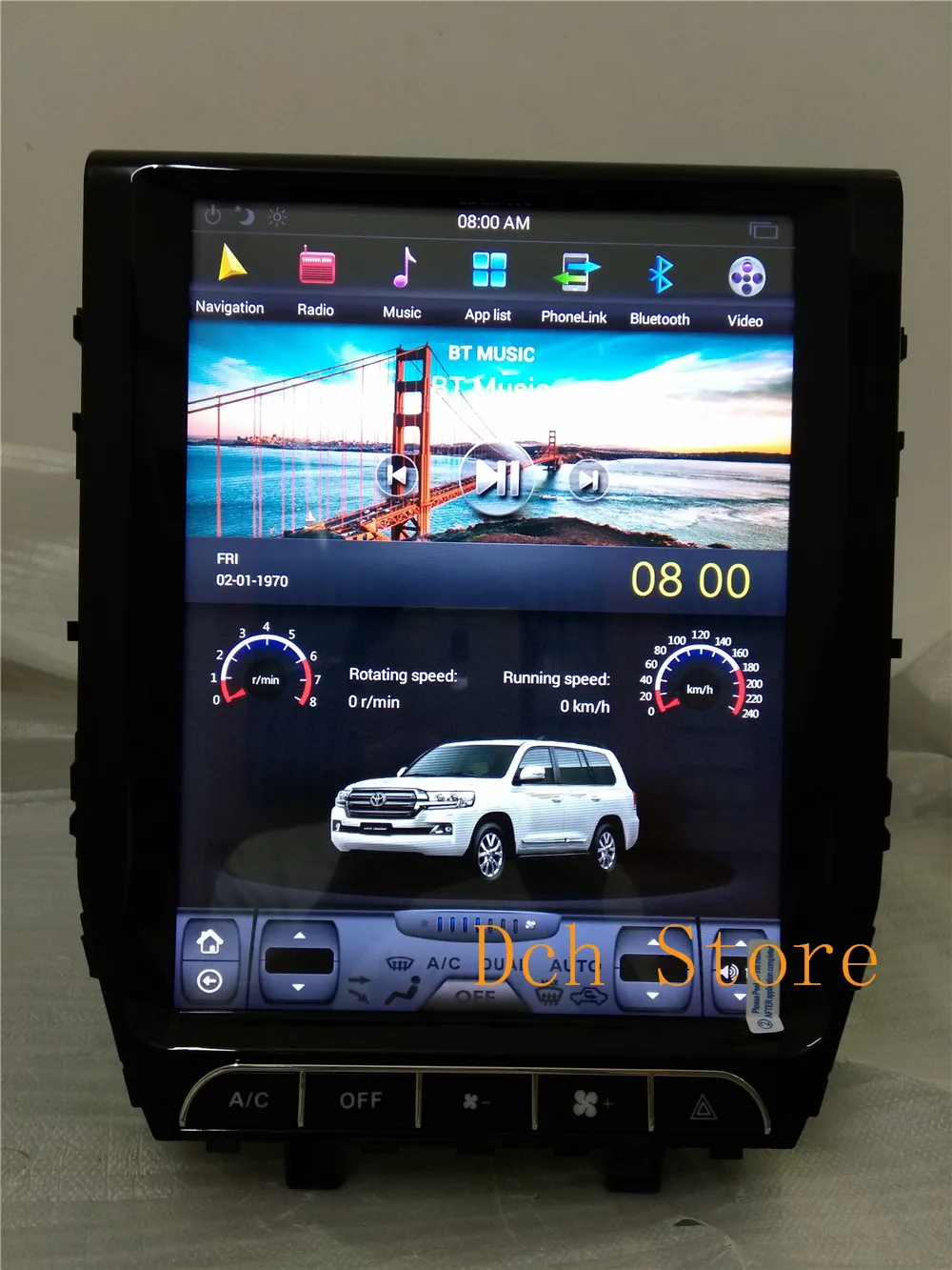 12,1 дюймов вертикальный tesla стиль Android 8,1 автомобильный DVD gps авто радио navi для Toyota LandCruiser land cruiser LC200