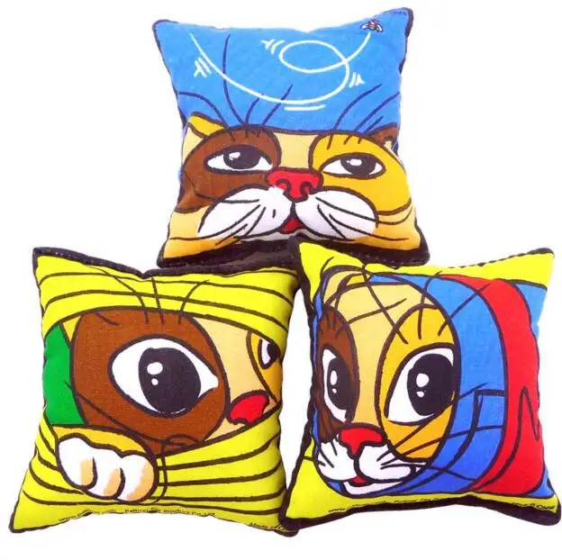 50PCS Fatcat Pet Toy Fat Cat Plush Stuffed Cat Toy Catmint Catnip Stick