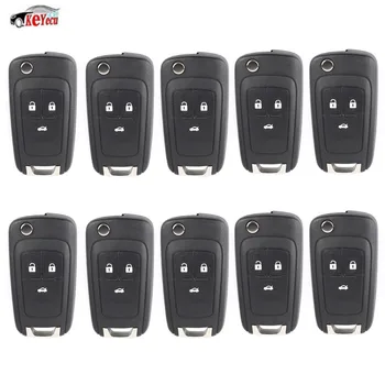 

KEYECU 10 Pcs/lot Folding Remote Key Fob 3 Button 315MHz ID46 Chip for Chevrolet Cruze Uncut Blade