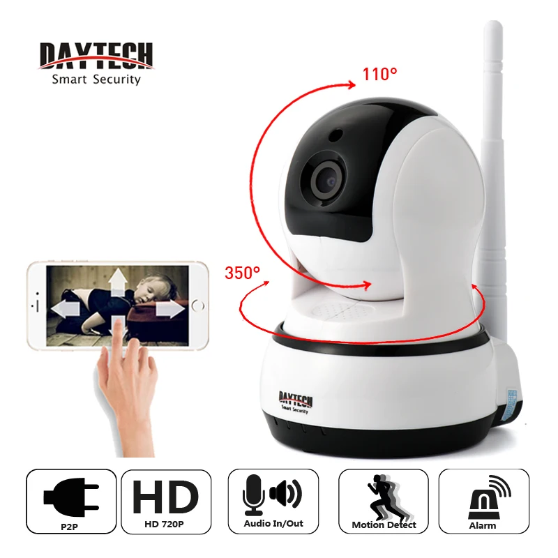 DAYTECH Home Security Surveillance CCTV IP Camera WiFi Baby Monitor HD Wireless Network Camera Two way Audio IR Night Vision wireless ip camera wifi onvif two way audio pan tilt ir night vision home surveillance video security camera cctv network ip cam