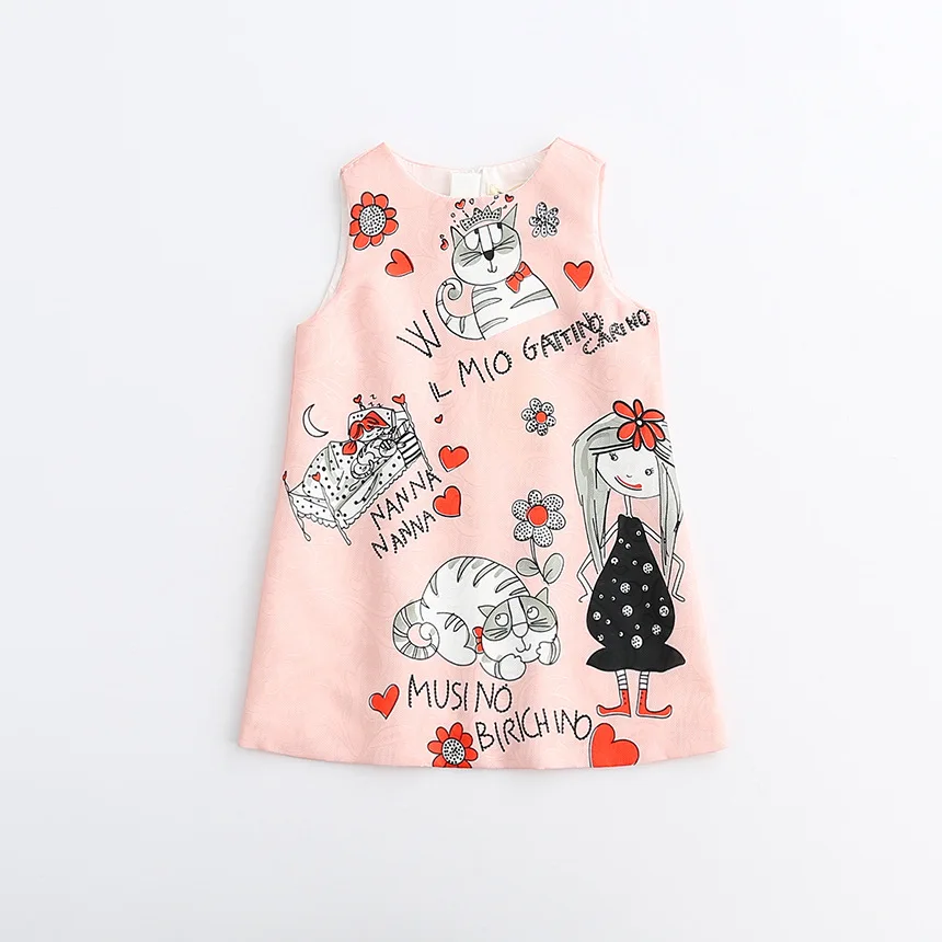 

Princess Dress for kids Girls Clothes Character Printed Robe Fillette Costumes for Children Clothing 2017 Brand Girls Dresses