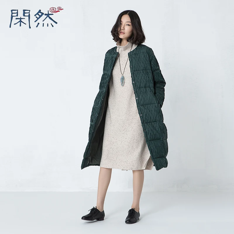 XianRan Women Parka Winter Jacket Female X Long White Duck
