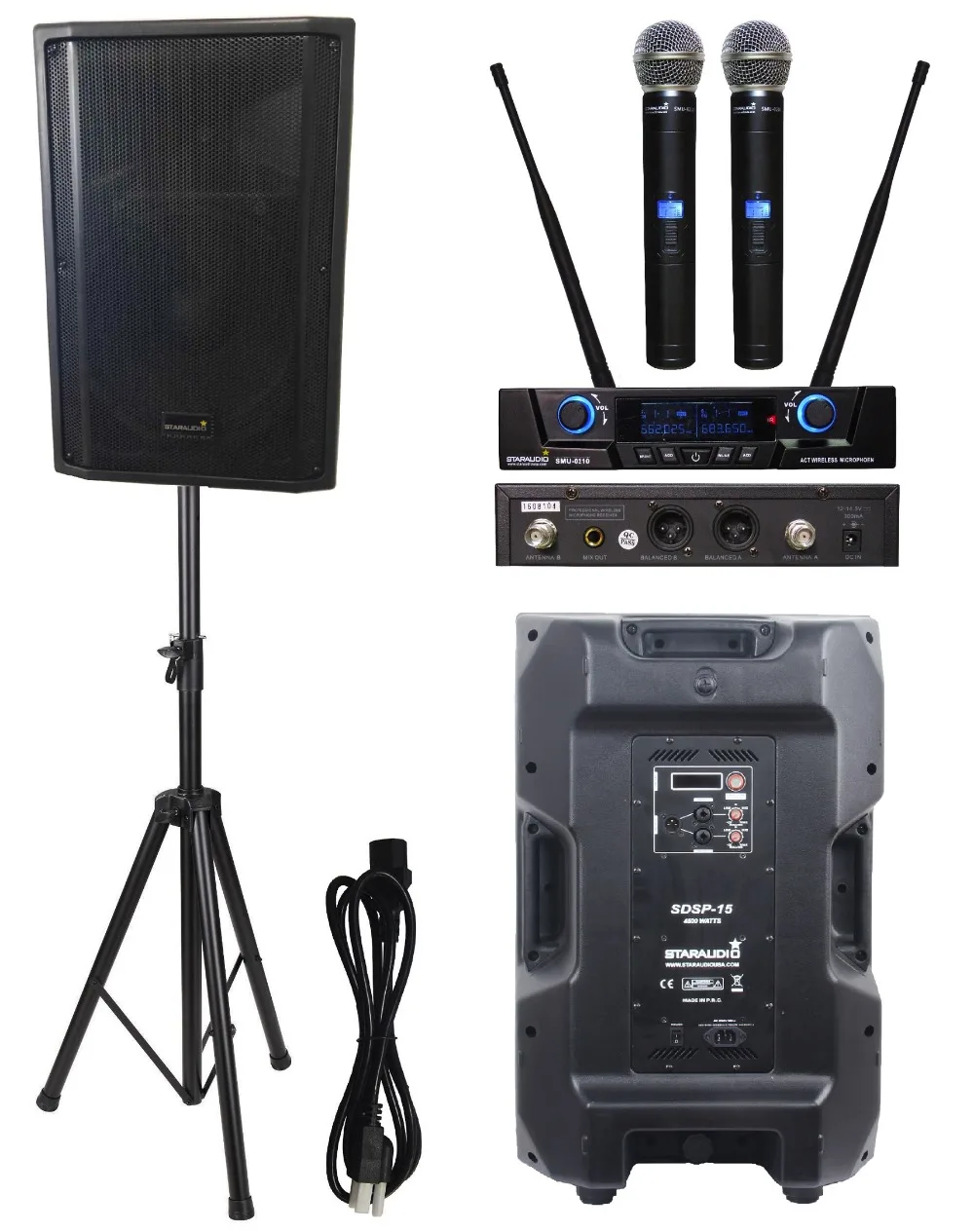 STARAUDIO Pro 4500W 15 Powered Active Stage PA DJ Karaoke DSP font b Speaker b font