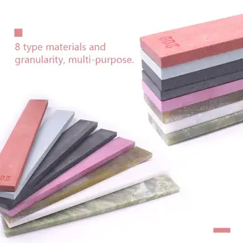 

CHEERBRIGHT Top-grade 8 Types Fixed Angle Whetstone Oilstone Kit grit 200# to 10000# Grinding Stone Sharpener Stones 150x20x5mm