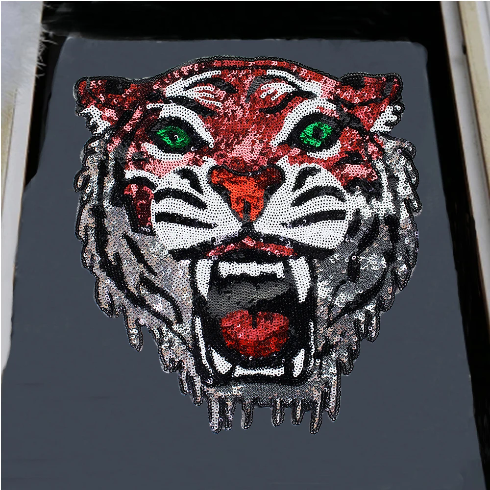 Tiger patches 2pc//set Iron on Fashion patches