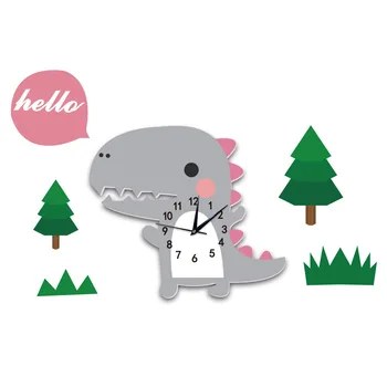 

3D Animal Wall Clock Dinosaur Pattern Design Decoration for Home Bedroom Vintage Modern Wall Clock Sticker Cartoon Kids 3DBG045