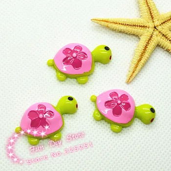 

kawaii Resin tortoise Cabochon Flat back decoration 50pcs/lot 27*29mm