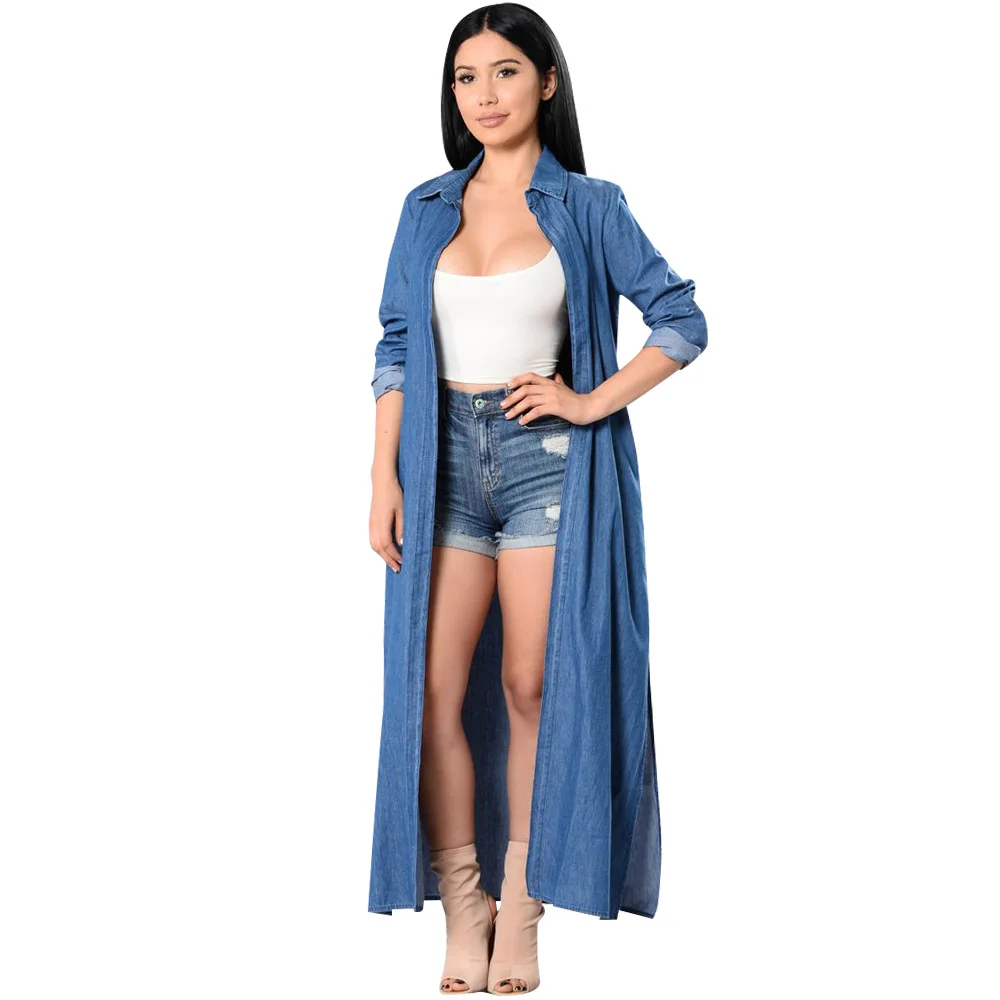 long jean cardigan