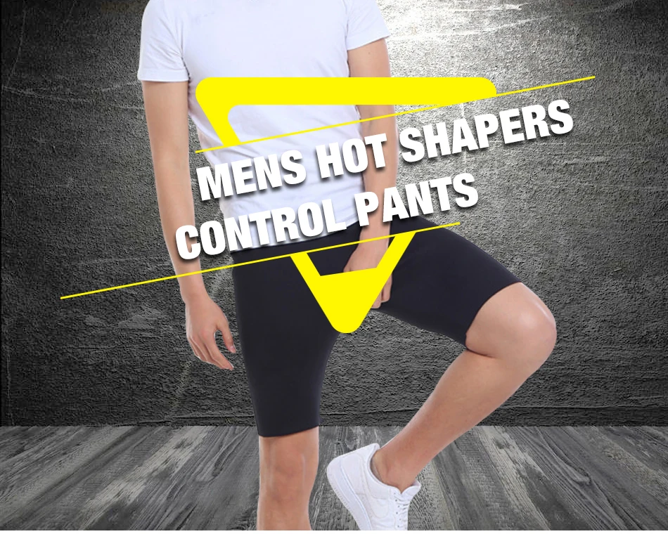 Горячие формочек Body Shaper Для мужчин Управление трусики штаны для похудения Шорты стрейч неопреновый костюм брюки для похудения сауна
