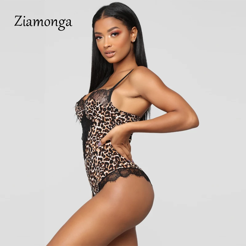 Ziamonga сексуальные комбинезоны женские черные с v-образным вырезом без рукавов с открытой спиной Кружевные Боди Топы Комбинезоны цельные комбинезоны