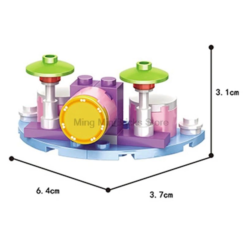 

Legoing MOC Creator Creative Toys City Home Piano Table castle Pink gift little girl Set Model Kids Blocks Toy Legoings Figures