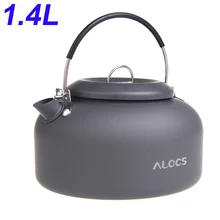 Alocs 1.4L Outdoor Kettle Tea Pot Coffee Pot Kettle Portable Camping Hiking Cookware Aluminum Alloy Picnic Water Teapot Alocs 1.4L Outdoor Kettle Tea Pot Coffee Pot Kettle Portable Camping Hiking Cookware Aluminum Alloy Picnic Water Teapot