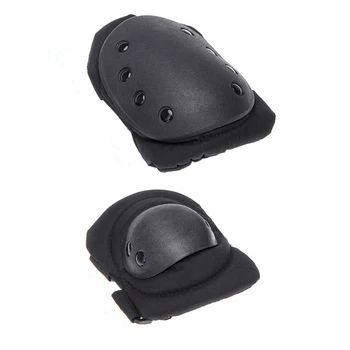 

New 4Pcs Outdoor Adults Sports Tactical Knee Elbow Protective Pads Skating Skiing Climbing with Mesh Carry Case