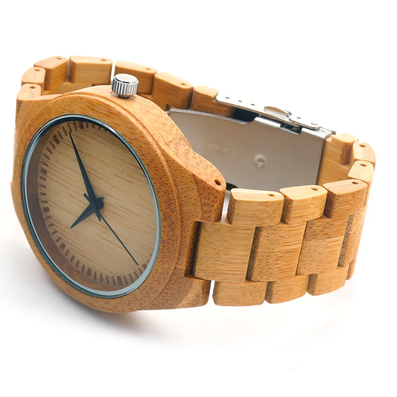 Brand Mens Watch BOBO BIRD Full Bamboo Wristwatches with Bamboo Band Japan Move' 2035 Quartz Wood Watch for Men as Gifts C-D19