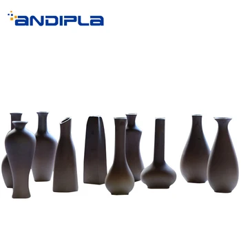 

Japanese-style Coarse Pottery Mini Vases Office Desktop Decoration Flower Hydroponics Plants Vases Tanks Vinatage Crafts Gifts