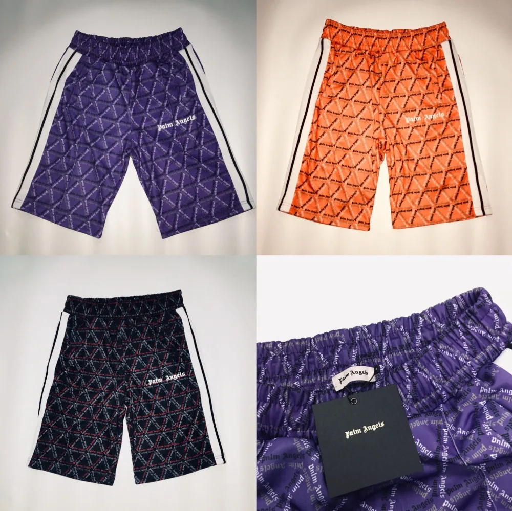 

Palm Angels Shorts men lattice Retro High Quality Skateboard Casual Palm Angels Shorts Summer Fashion Camo Palm Angels Shorts