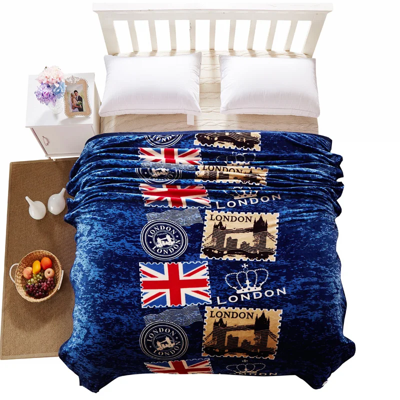 

british style polar fleece throw blanket 4 sizes available
