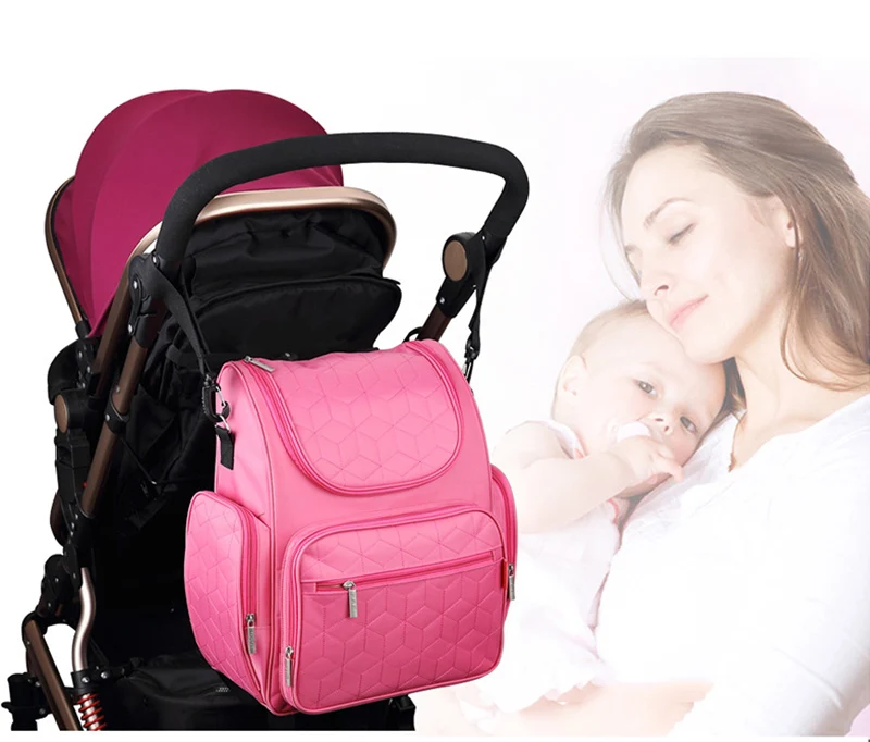 4 PcsSet Baby Diaper Bag Waterproof Mummy Travel Baby Care Nappy Bags Multifunction Toddler Bottle Insulation Backpack BB6032 (3)