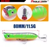 Hot 10pcs/lot Fishing lure Set Mixed New models Fishing Tackle 10 Color 80mm 11.5g Top water Popper lures Mix Fishing bait ► Photo 3/6