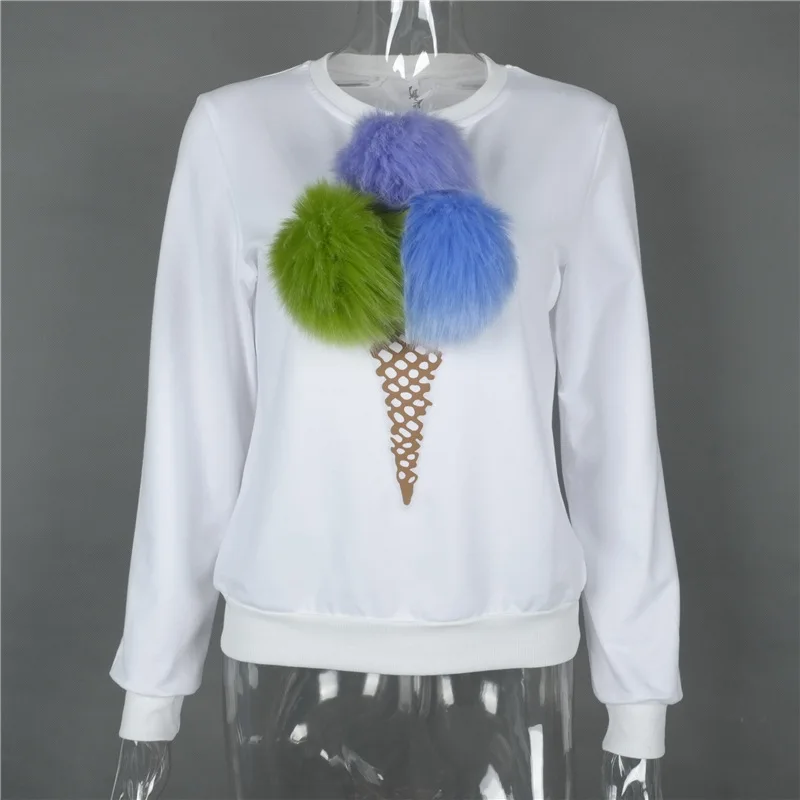

2016 Women Fashion Hoodies Tops Autumn Long Sleeve 3D Appliques Sweatershrit Ladies Woman Stylish Hoodie Pullovers