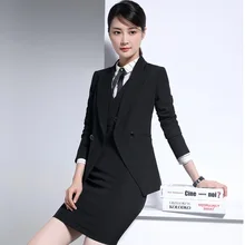 Тонкий Модный формальный офисный женский стиль профессиональные блейзеры костюмы куртки платье блузки для офиса дамы Блейзер Униформа плюс размер