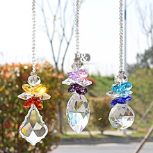 H& D 3 шт. Хрустальный Ангел-хранитель, шар призма, Радужный производитель, Висячие солнцезащитные очки, оконные солнцезащитные кактеры с восьмиугольными бусинами для подарков