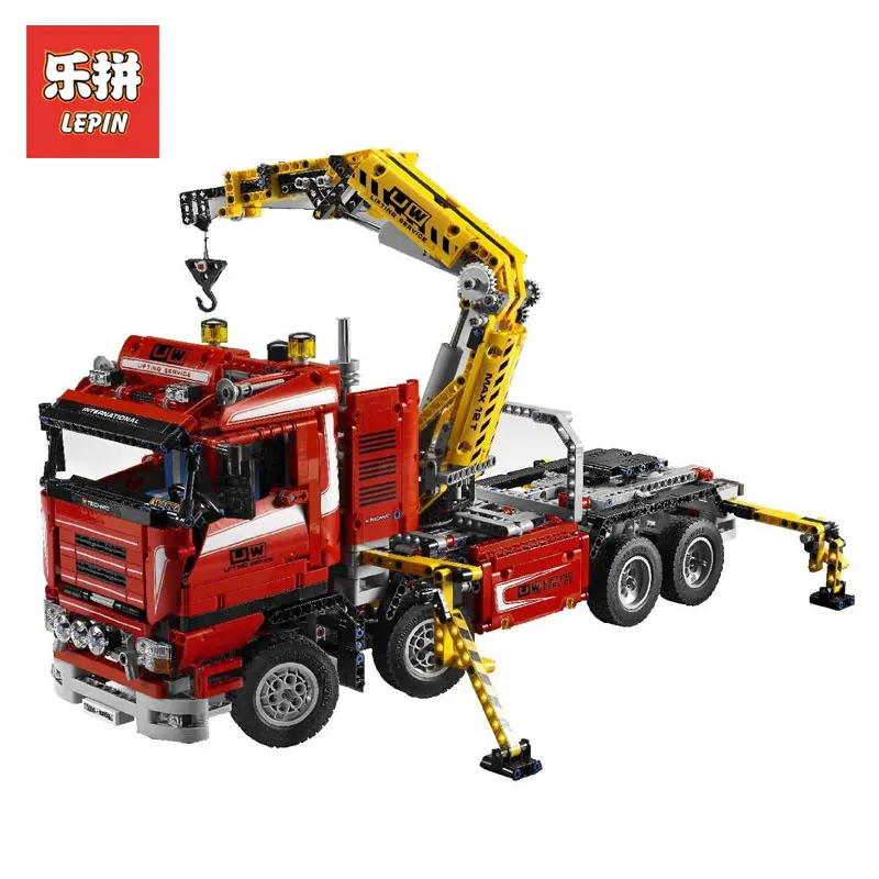 

LEPIN 20013 technic series 1877pcs The Electric Crane Truck Model Building blocks Bricks LegoINGlys 8258 Toy for Children Gift