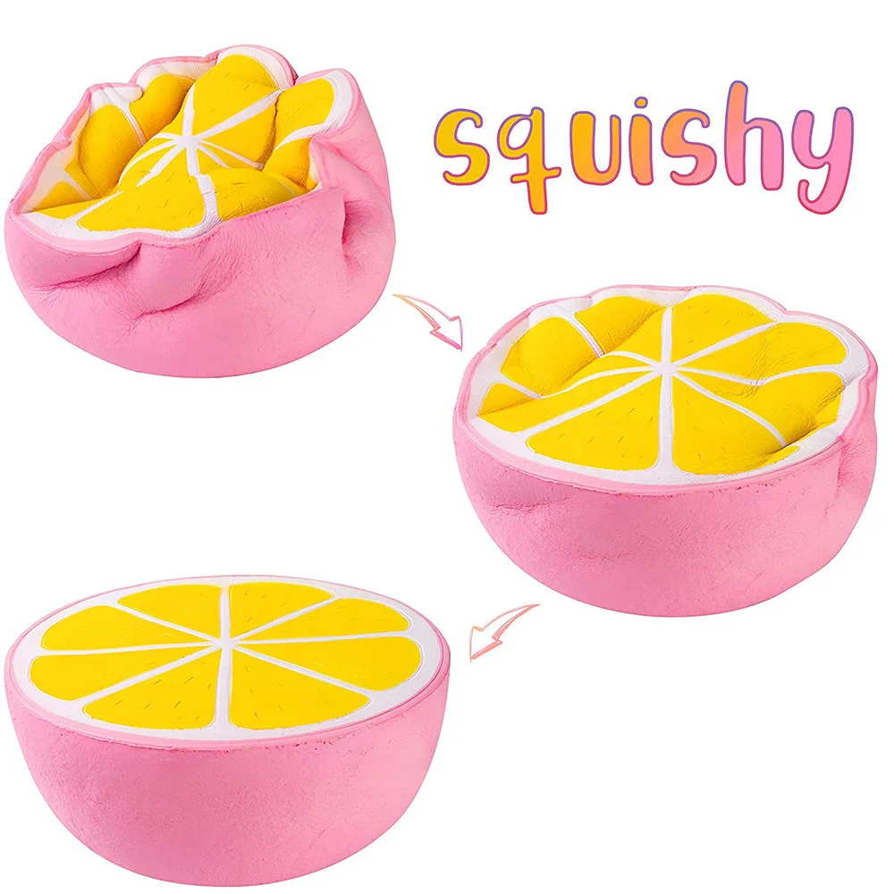 Мягкий фруктовый мягкий пакет персиковый арбуз банан лимон приседает медленно растущие ароматизированные Сквош обучающие игрушки для малышей