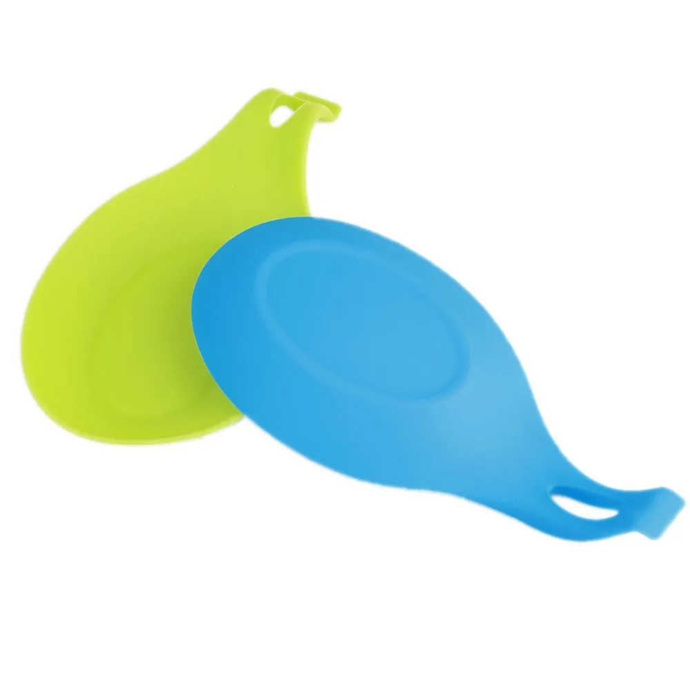 New Silicone Spoon Rest Heat Resistant Kitchen Utensil Spatula Holder Spoonsspoon goldspoon