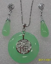 Модные украшения зеленый драгоценный камень кулон ожерелье серьги наборы g набор кварцевые изысканные свадебные широкий часы Крылья женские королева