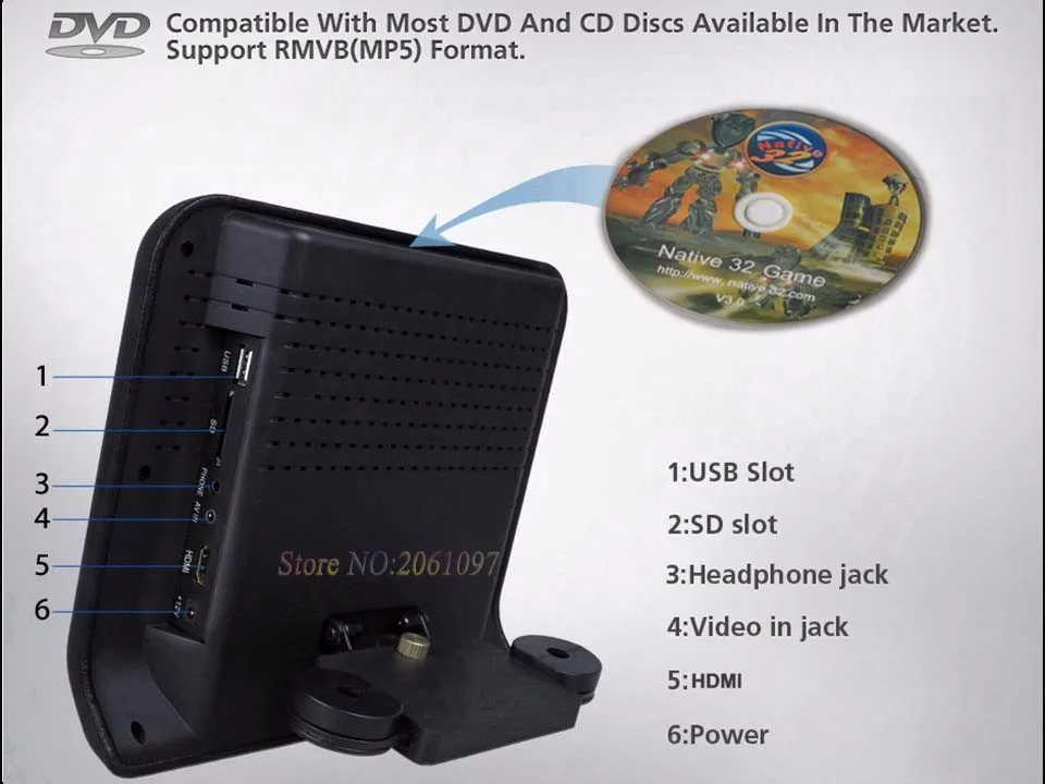 Monitor with sd slot