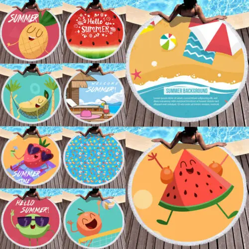 Faroot милые большие круглые плоды пляжное полотенце декоративное покрывало Таблица пляжный коврик для йоги