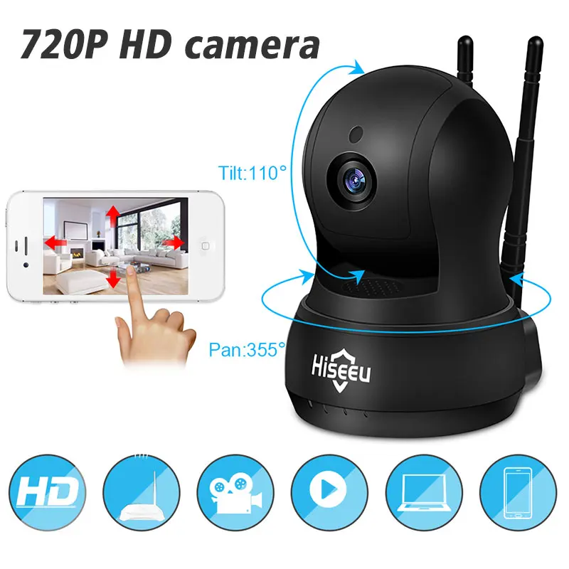 

Hiseeu 960P IP Camera Wi-Fi Wireless Network camera wifi HD TF Card Record Home Security CCTV Camera baby monitor pan/Tilt