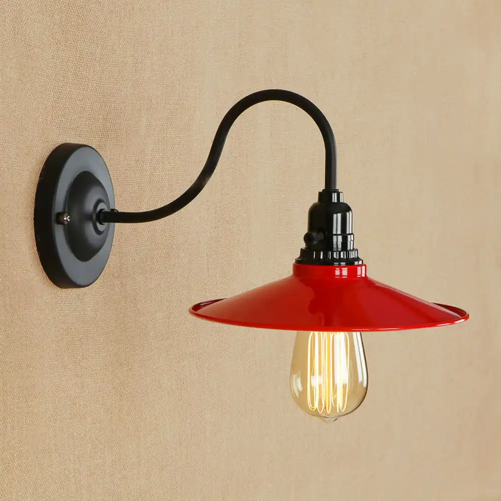 Retro Black Wall Sconce Lighting Gooseneck Barn Mirror Lights