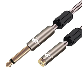 

Hifi Audio Cable MONO 6.35mm 1/4 Inch TS Jack to RCA Female Amplifier Guitar Cable RCA F to 6.3 1M 2M 3M 5M 8M