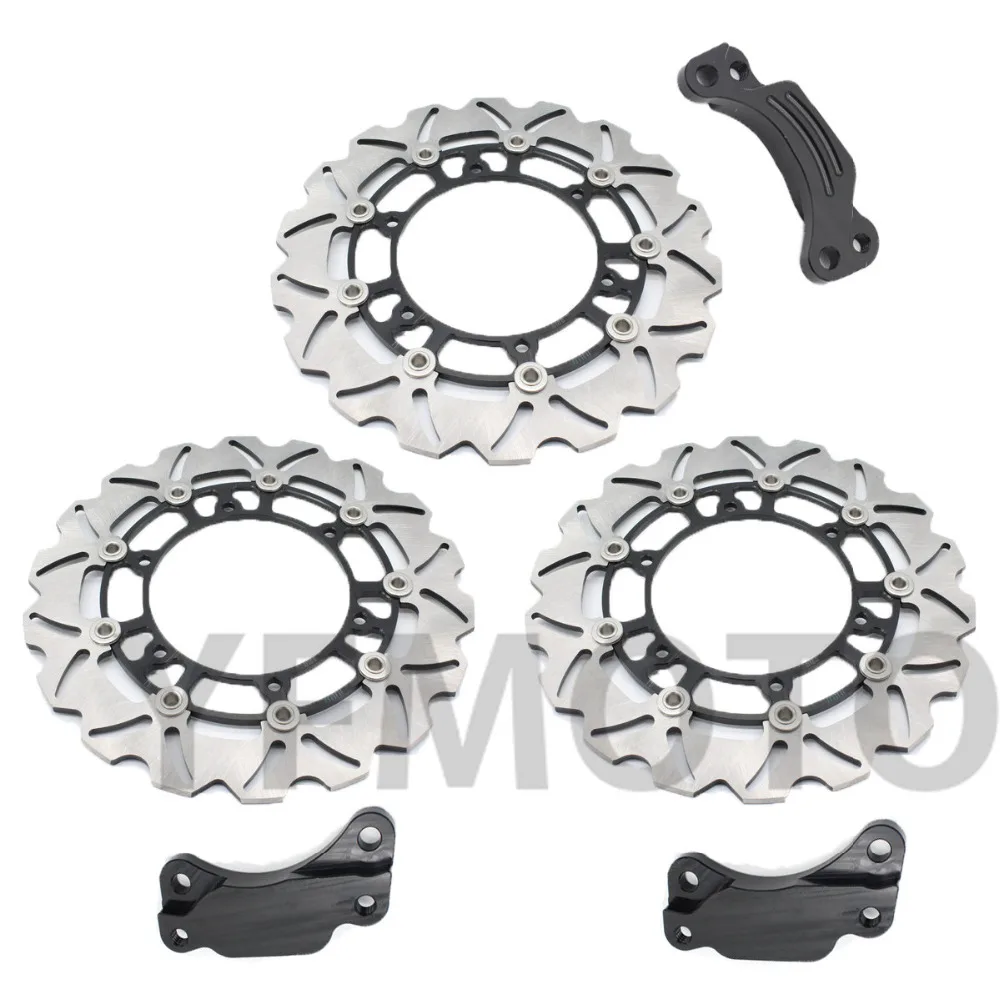 1 Set Motorcycle Front & Rear Brake Disc Rotor For TMAX500 TMAX 500 2008 2009 2010 2011 2012 2013 Free Shipping motorcycle rear brake rotor disks disc for yamaha xp500 tmax500 t max500 2001 2011 xp 500 abs t max 500 abs 2008 2009 2010 2011