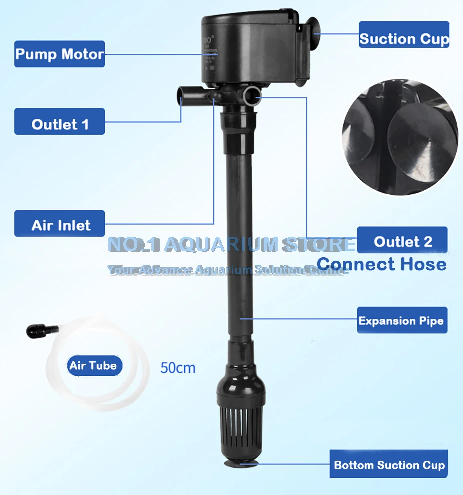 Аквариум собо Powerhead насос фильтр для воды 3 в 1 погружной тропический морской WP-1660/2660/3660/1990/2990/3990