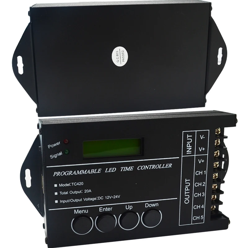 TC420 Программируемый RGB светодиодный контроллер DC12V 24V 5 канальный таймерный диммер
