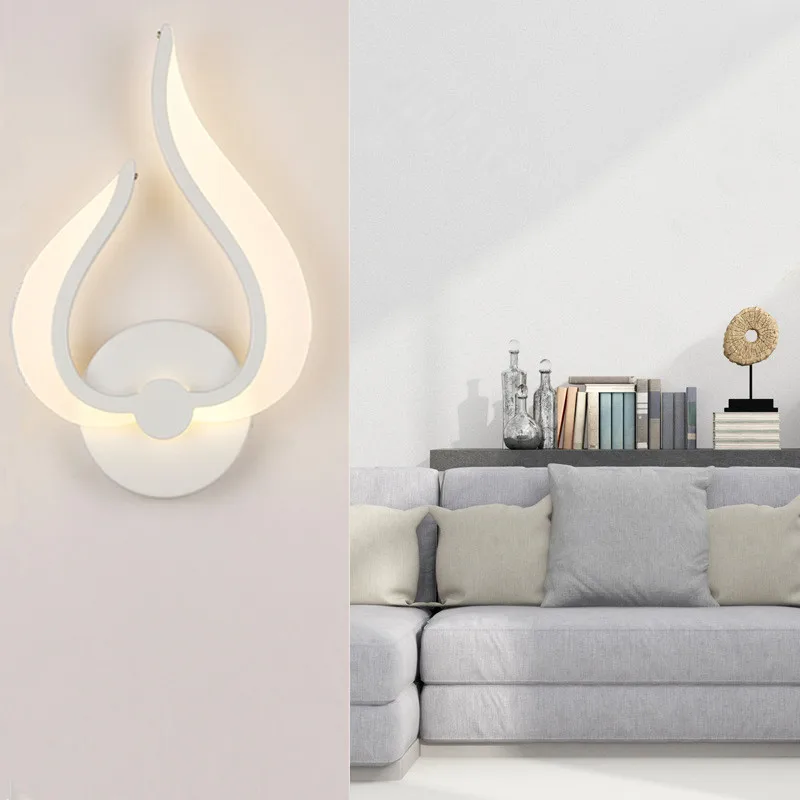 

Led Acrylic Wall Lamp AC85-265V Wall Mounted Sconce Lights Modern Decorative Bedroom Bedside Light Corridor Wall light