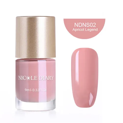 NICOLE DIARY 9ml Nail Polish Series Varnish Polish Quick Dry Eco-friendly Nail Art Lacquer 6 Colors - Цвет: NDNS02