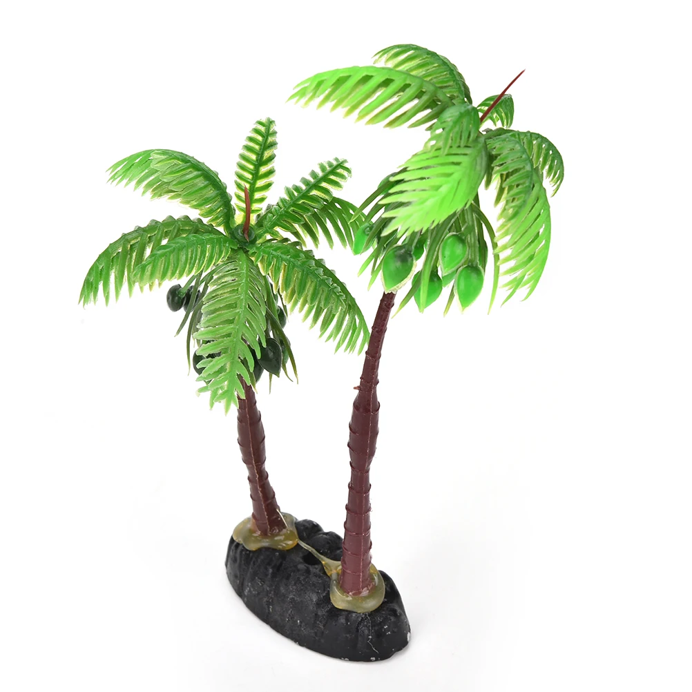 Coconut Plastic Tree Plant For Fish Tank Aquarium Ornament DIY HOT SALE