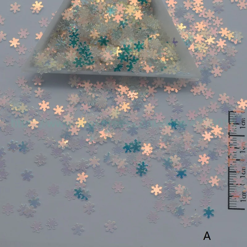 25g 5 мм в форме снежинок ПВХ свободные блестки набор глиттеров Для Свадебные украшения своими руками принадлежности для скрапбукинга конфетти нейл-арта