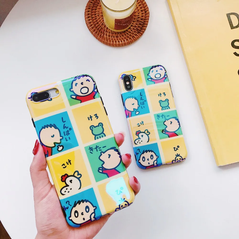 ORYKSZ мультфильм мальчик рисунком чехол для телефона iPhone 6 6s Plus Glossy силикона TPU