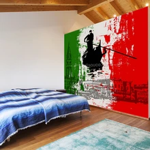 Пользовательские Ретро обои, итальянский флаг абстрактные, 3D обои фрески для гостиной спальни кофе фон стены ПВХ обои