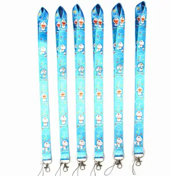 

100 PCS Doraemon key lanyards id badge holder keychain straps for mobile phone Free Shipping